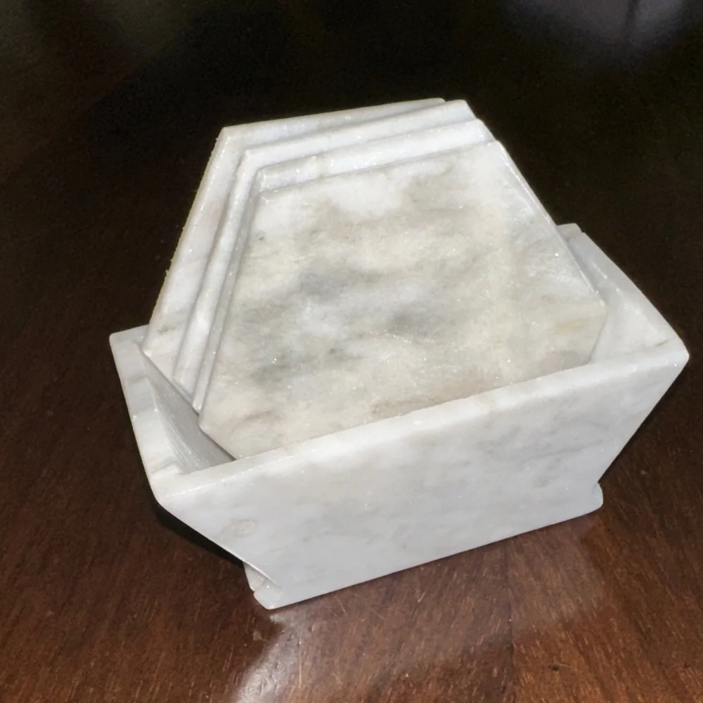 Elegant Marble Coaster Set